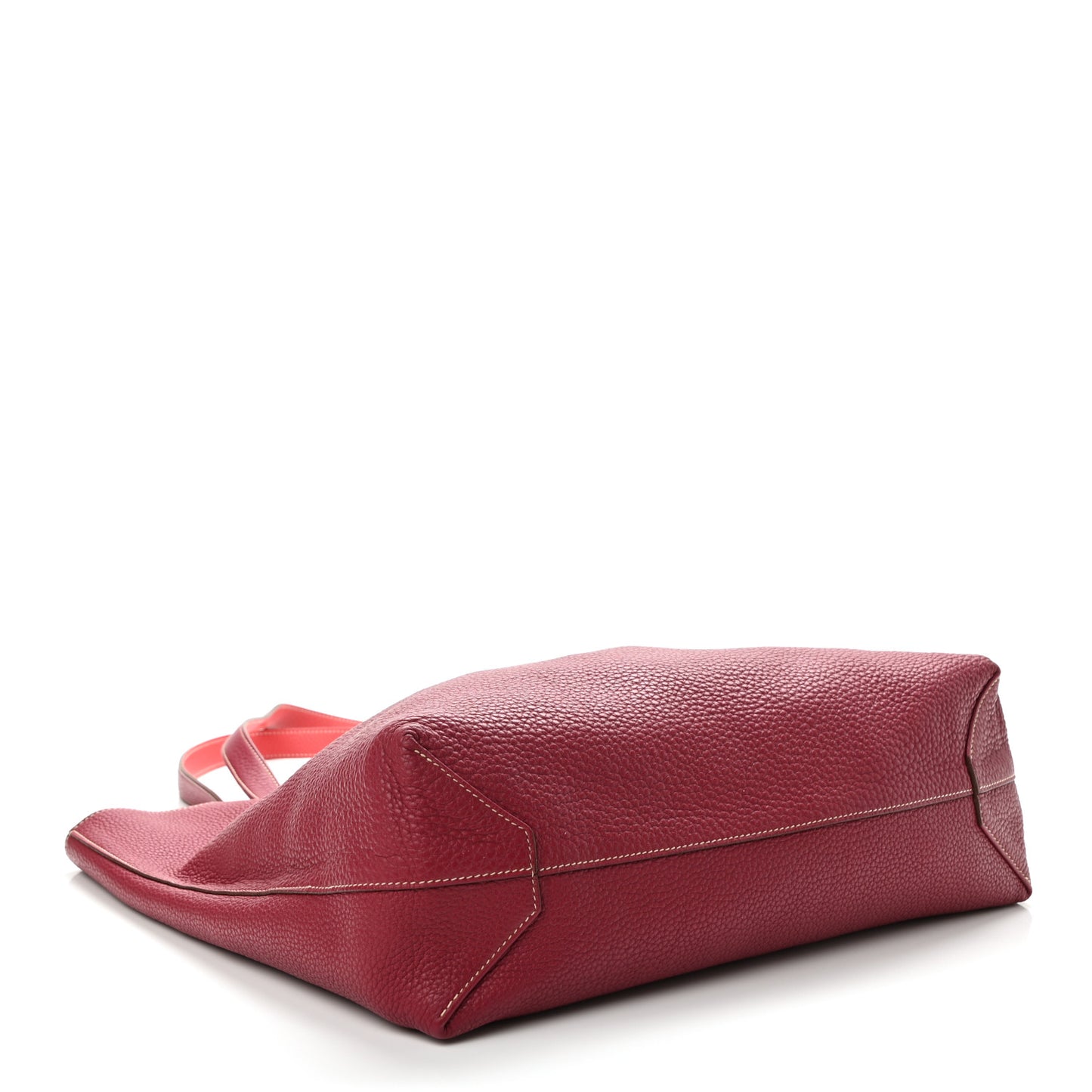 Taurillon Clemence Double Sens 36 Reversible Tote Rubis Bougainvillea