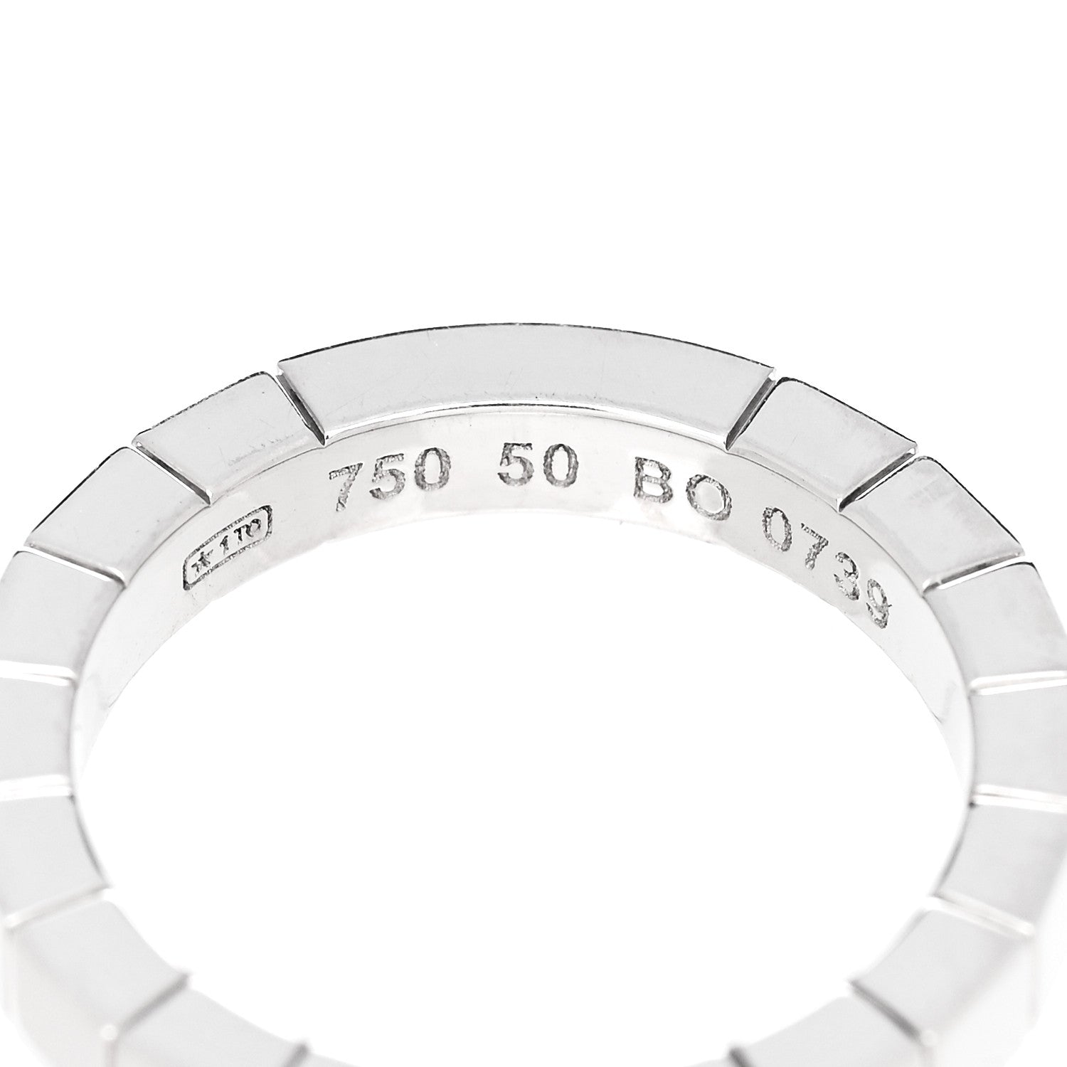 Cartier 18K White Gold Lanieres Ring 50 5.25 4 of 5