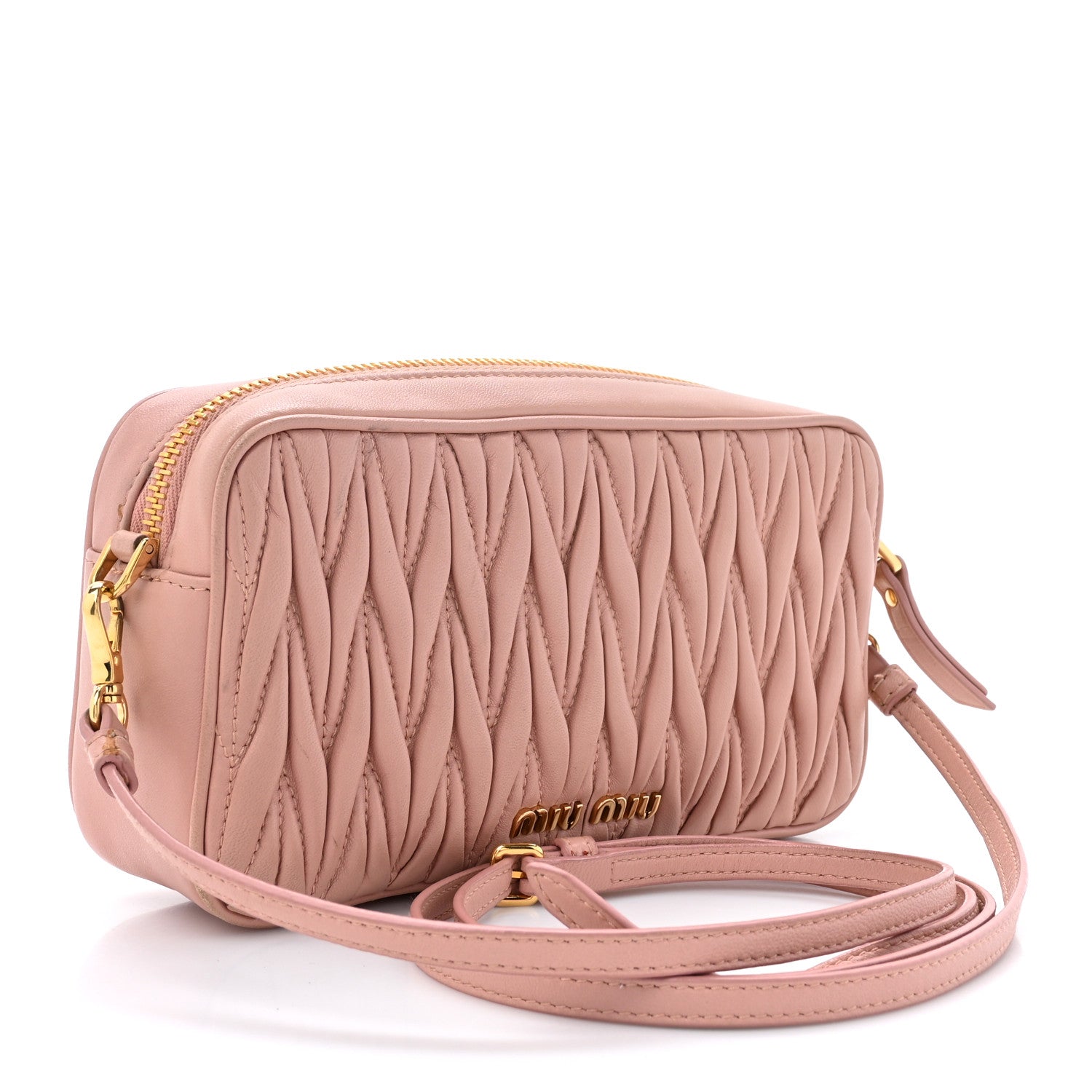 Miu Miu Nappa Matelasse Crossbody Bag Orchidea 3 of 12