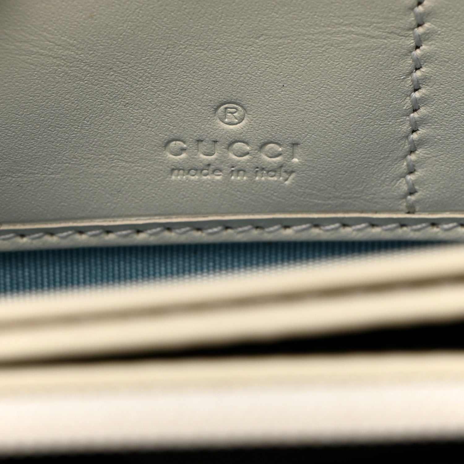 Gucci X SEGA Calfskin GUCCY Stars Zip Around Wallet Mystic White Gold 8 of 10