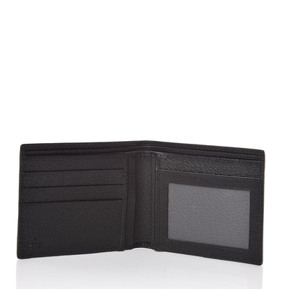 Gucci Calfskin Boar Effect GG Marmont Bi-Fold ID Wallet Black 5 of 8