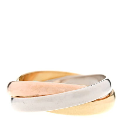 Cartier 18K Pink Yellow White Gold Classic Les Must De Cartier Trinity Ring 53 6.25 3 of 5