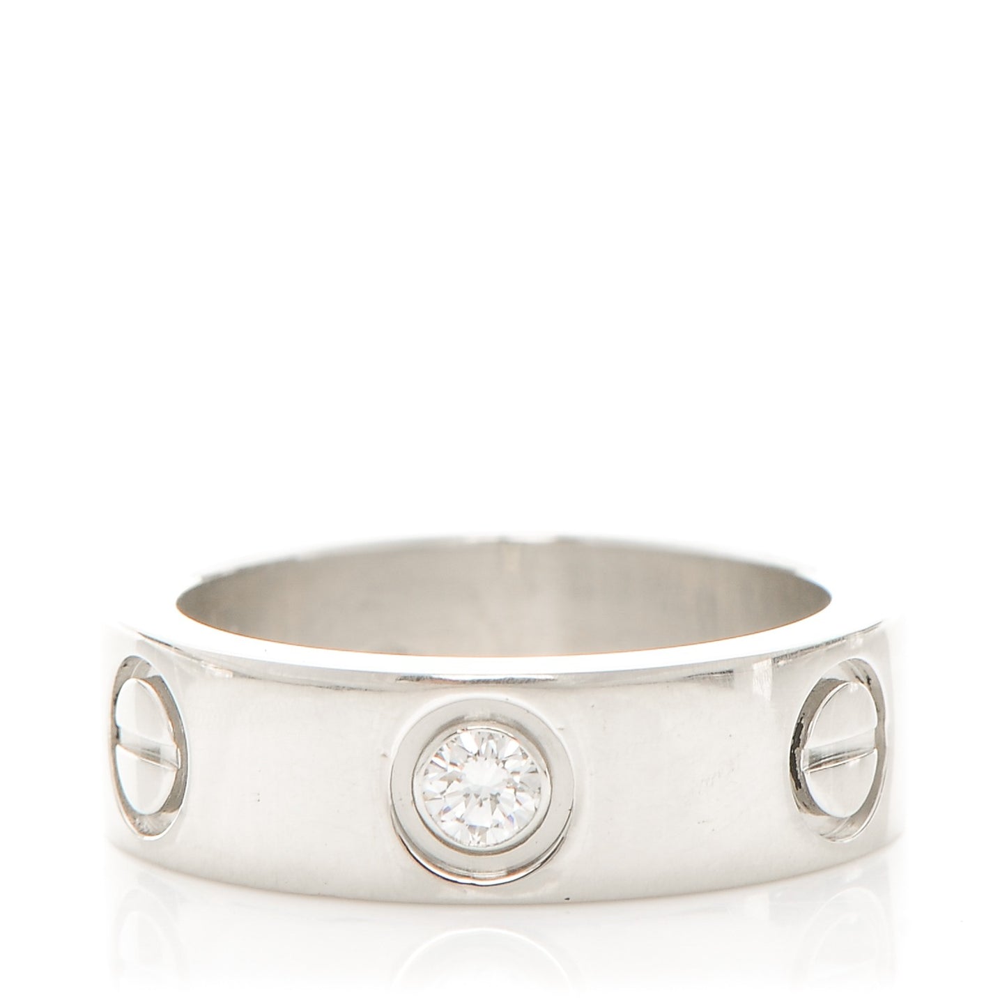 Platinum Diamond 5.5mm LOVE Ring 47 4.25