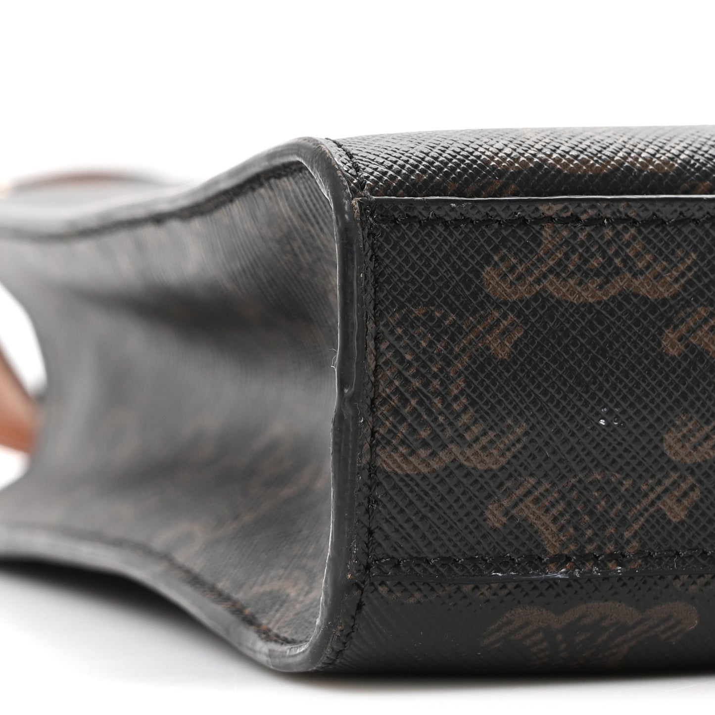 Triomphe Canvas Calfskin Mini Vertical Cabas Tan