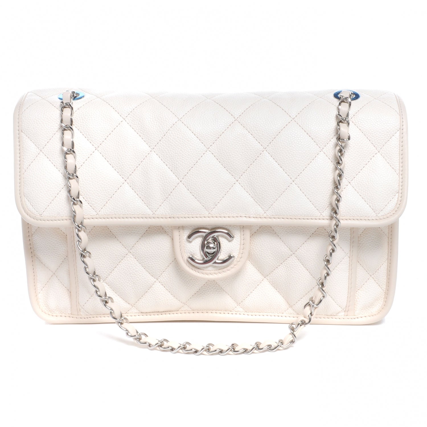 Chanel Caviar French Riviera Large Flap White 1 of 8