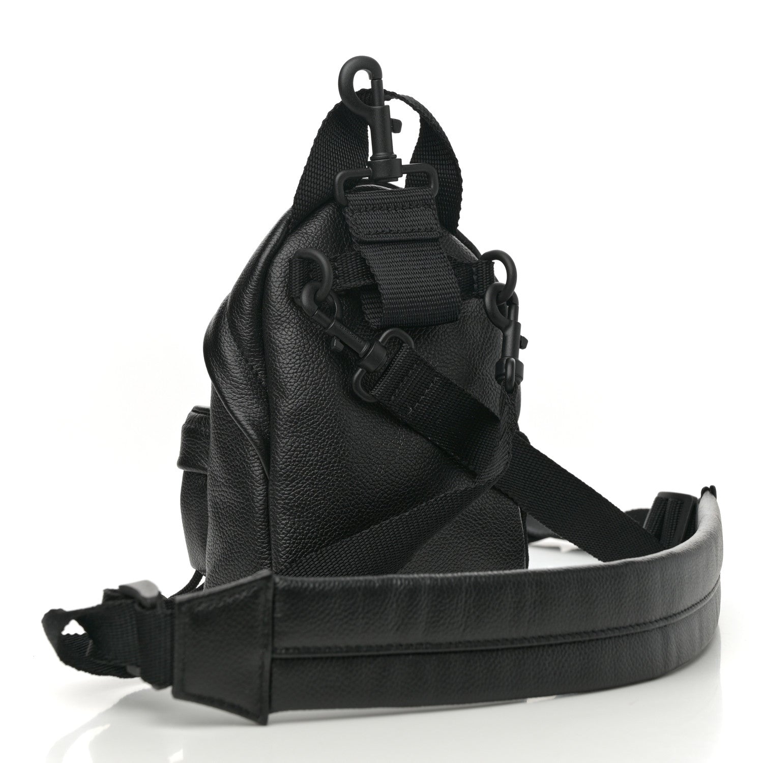 Balenciaga Grained Calfskin Mini Explorer Crossbody Backpack Black 3 of 10