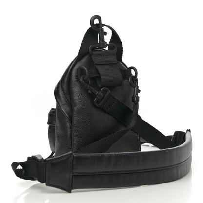 Balenciaga Grained Calfskin Mini Explorer Crossbody Backpack Black 3 of 10