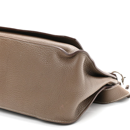 Hermes Taurillon Clemence Jypsiere 34 Etoupe 10 of 13