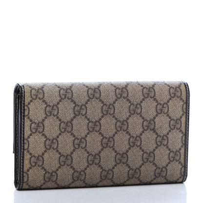 Gucci GG Plus Monogram Joy Continental Snap Oranizer Wallet Beige Ebony Dark Brown 3 of 13