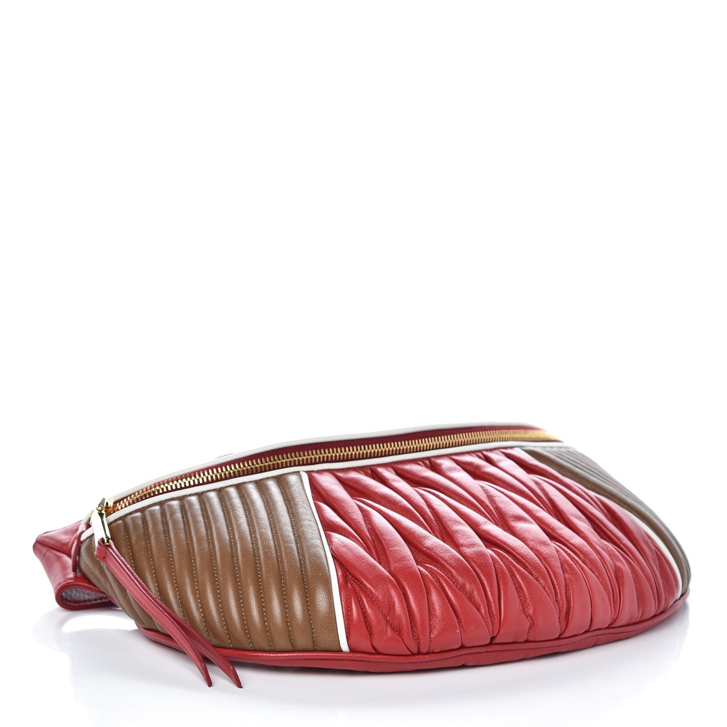 Miu Miu Nappa Matelasse Belt Bag Fuoco Cannella 4 of 7