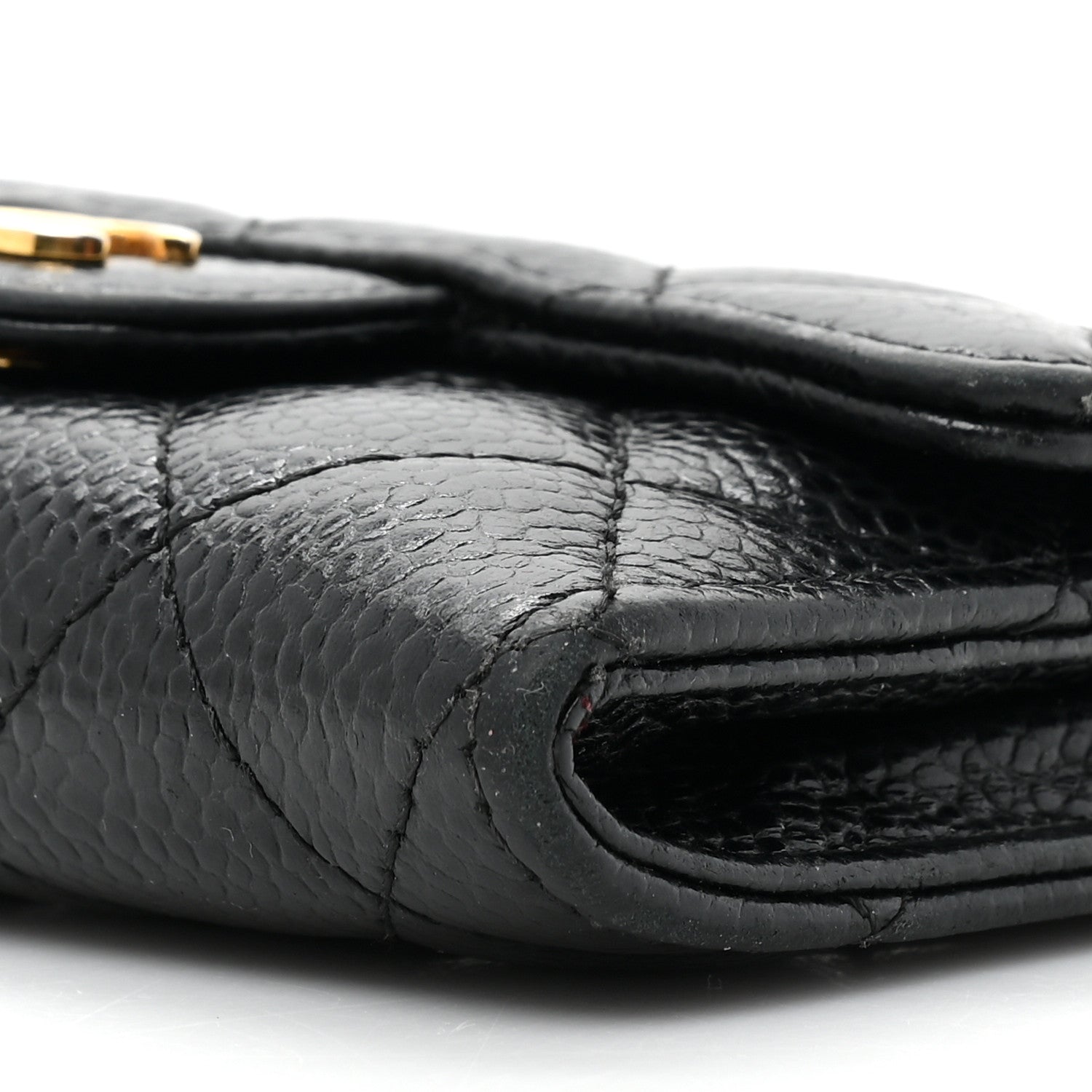 Chanel Caviar Quilted Flap Card Holder Wallet Black 11 of 15