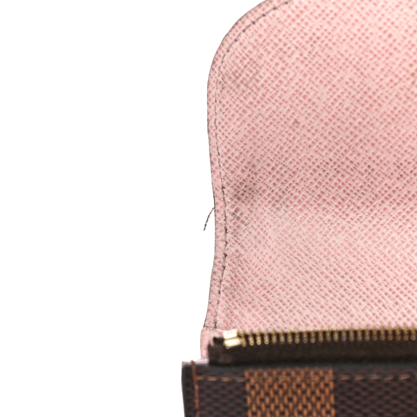 Damier Ebene Rosalie Coin Purse Rose Ballerine