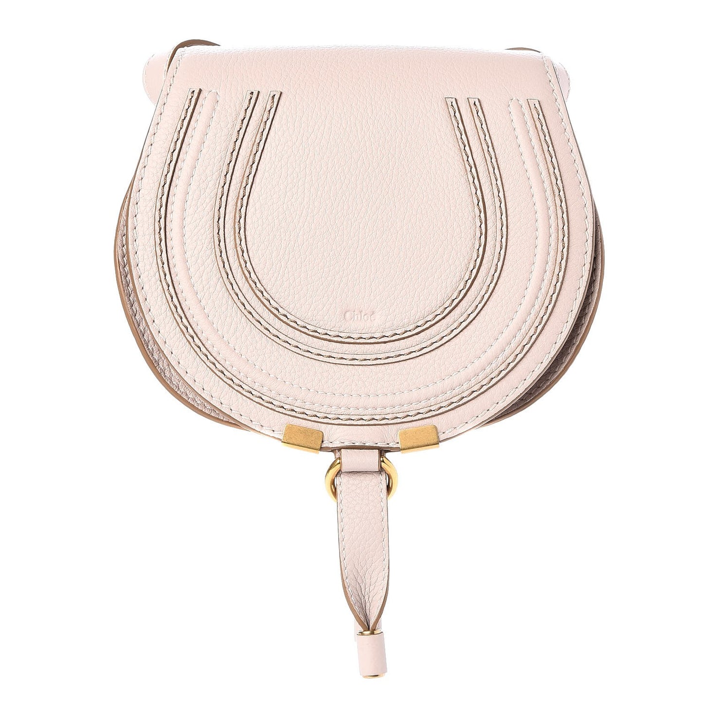 Calfskin Mini Marcie Round Crossbody Bag Abstract White