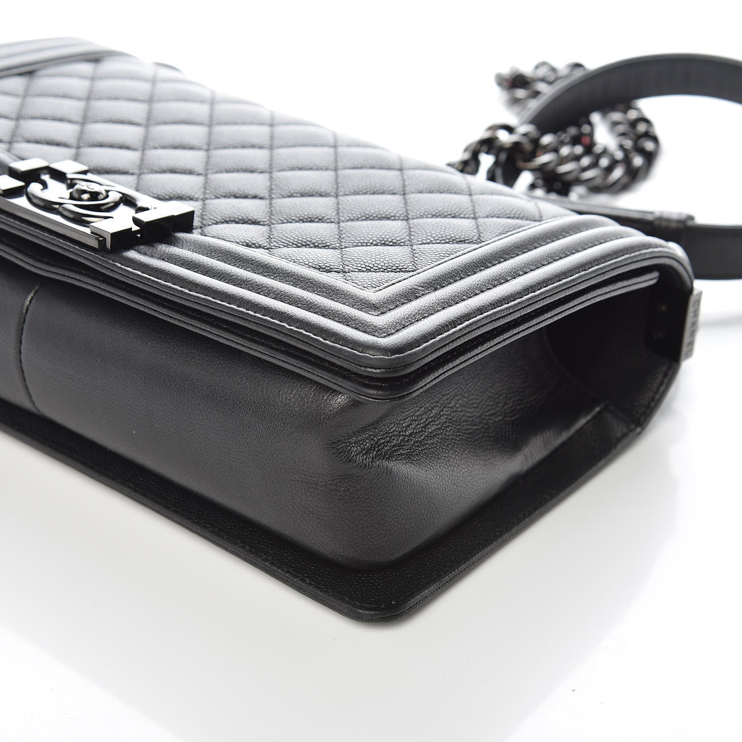 Chanel Caviar Quilted Medium Boy Flap So Black 6 of 9