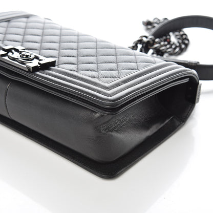 Chanel Caviar Quilted Medium Boy Flap So Black 6 of 9