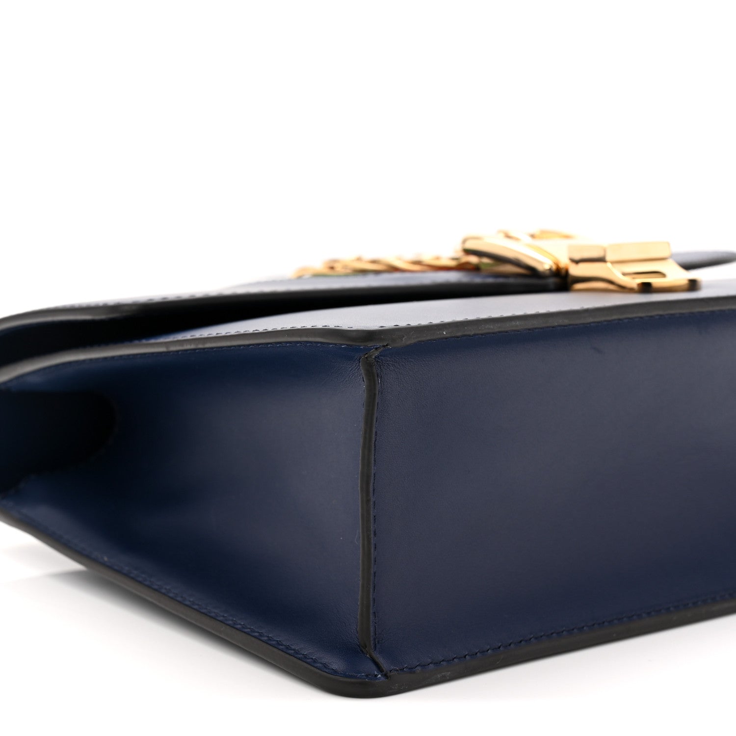 Gucci Vitello Fontanella Web Small Sylvie Shoulder Bag Blue Agata 9 of 10