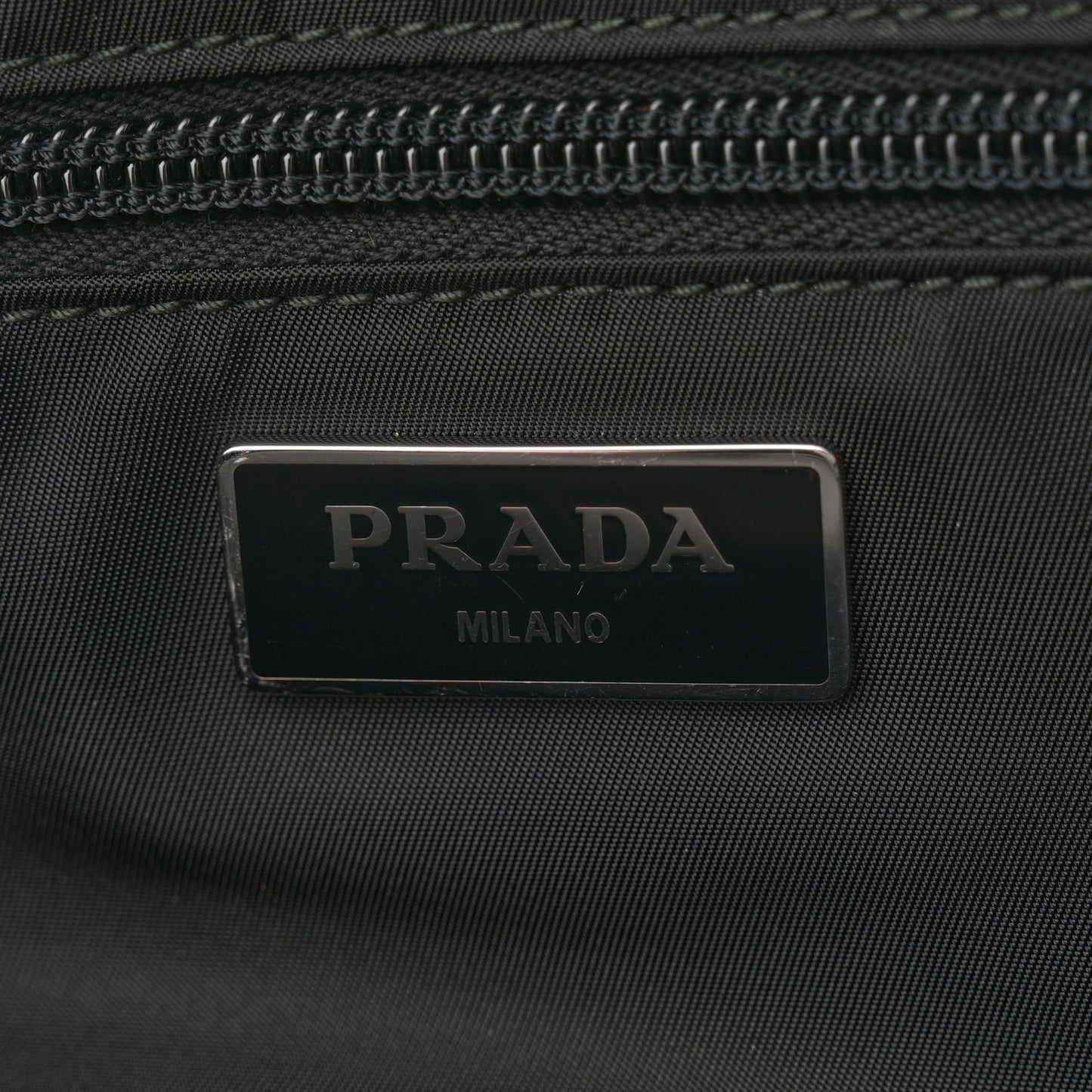 Tessuto Nylon Double Pocket Belt Bag Black