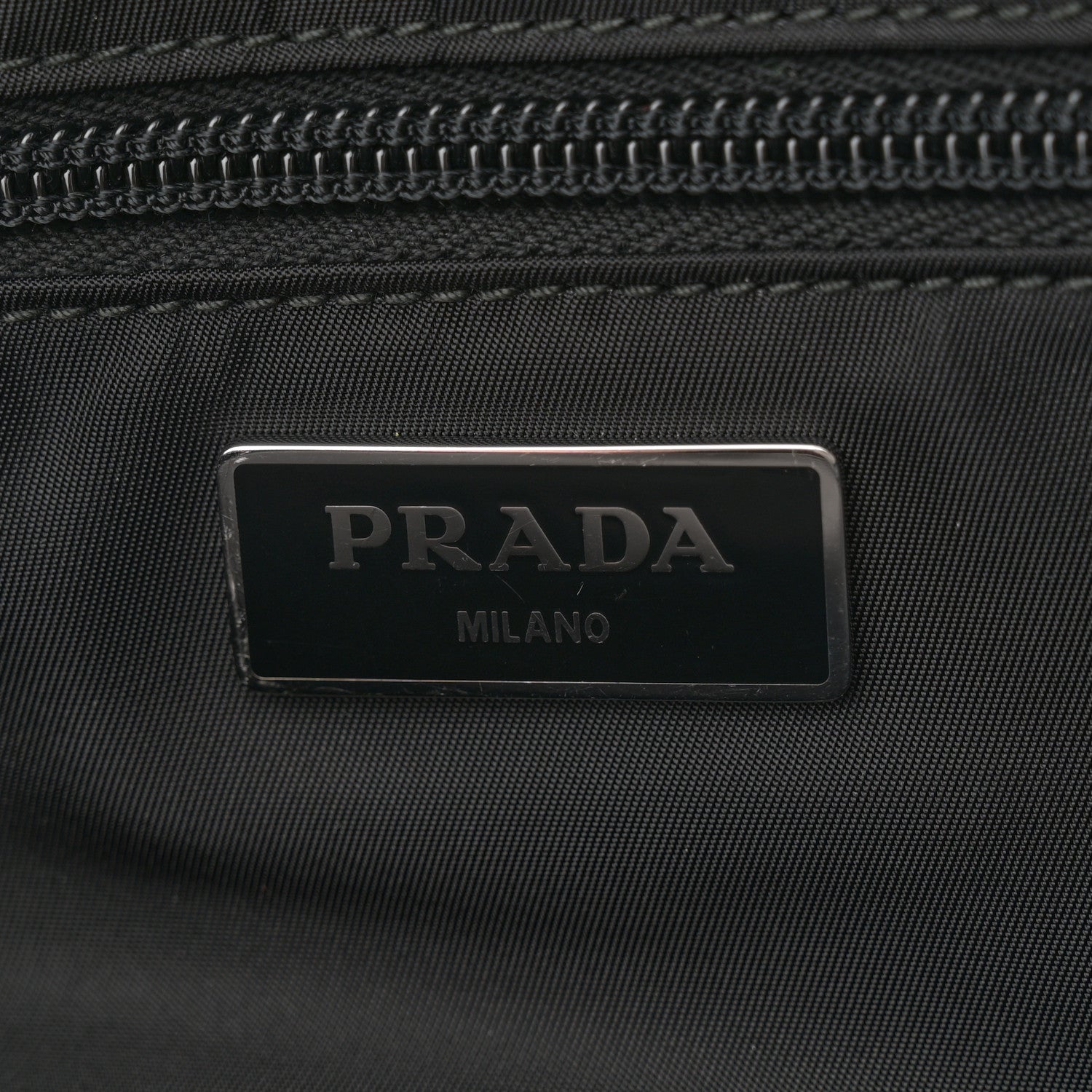 Prada Tessuto Nylon Double Pocket Belt Bag Black 6 of 10