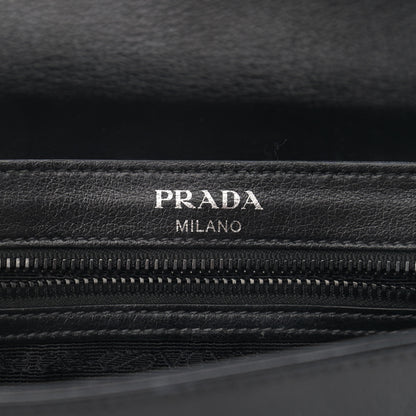 Prada Glace Calfskin Studded Crossbody Fuoco Black 6 of 13