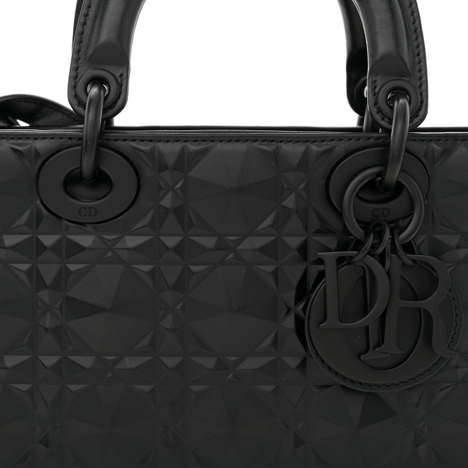 Christian Dior Calfskin Cannage Diamond Medium Lady D-Joy Black 8 of 10