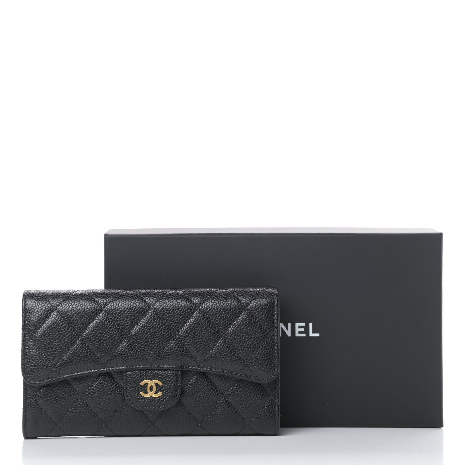 Chanel Caviar Quilted Large Flap Wallet Black 10 of 10