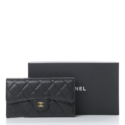 Chanel Caviar Quilted Large Flap Wallet Black 10 of 10