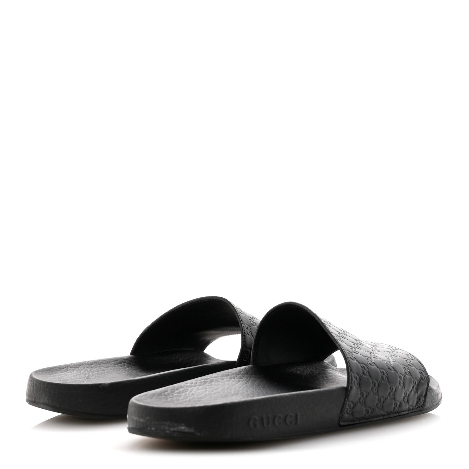 Gucci Microguccissima Slide Sandals 39 Black 5 of 9