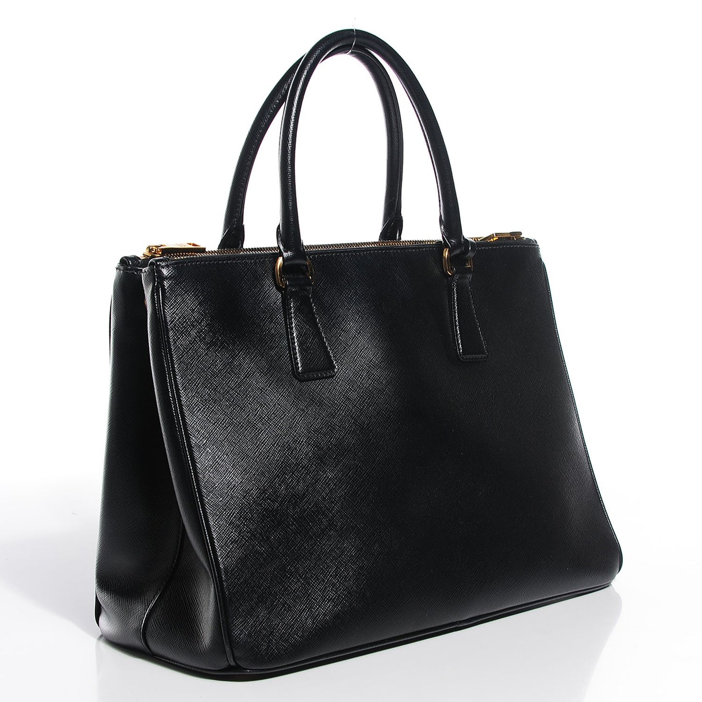 Saffiano Lux Galleria Front Pocket Tote Black