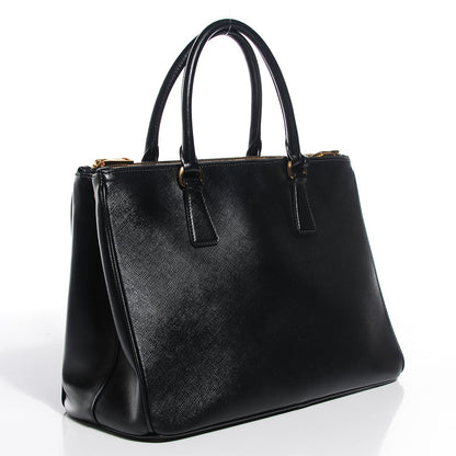 Prada Saffiano Lux Galleria Front Pocket Tote Black 3 of 10