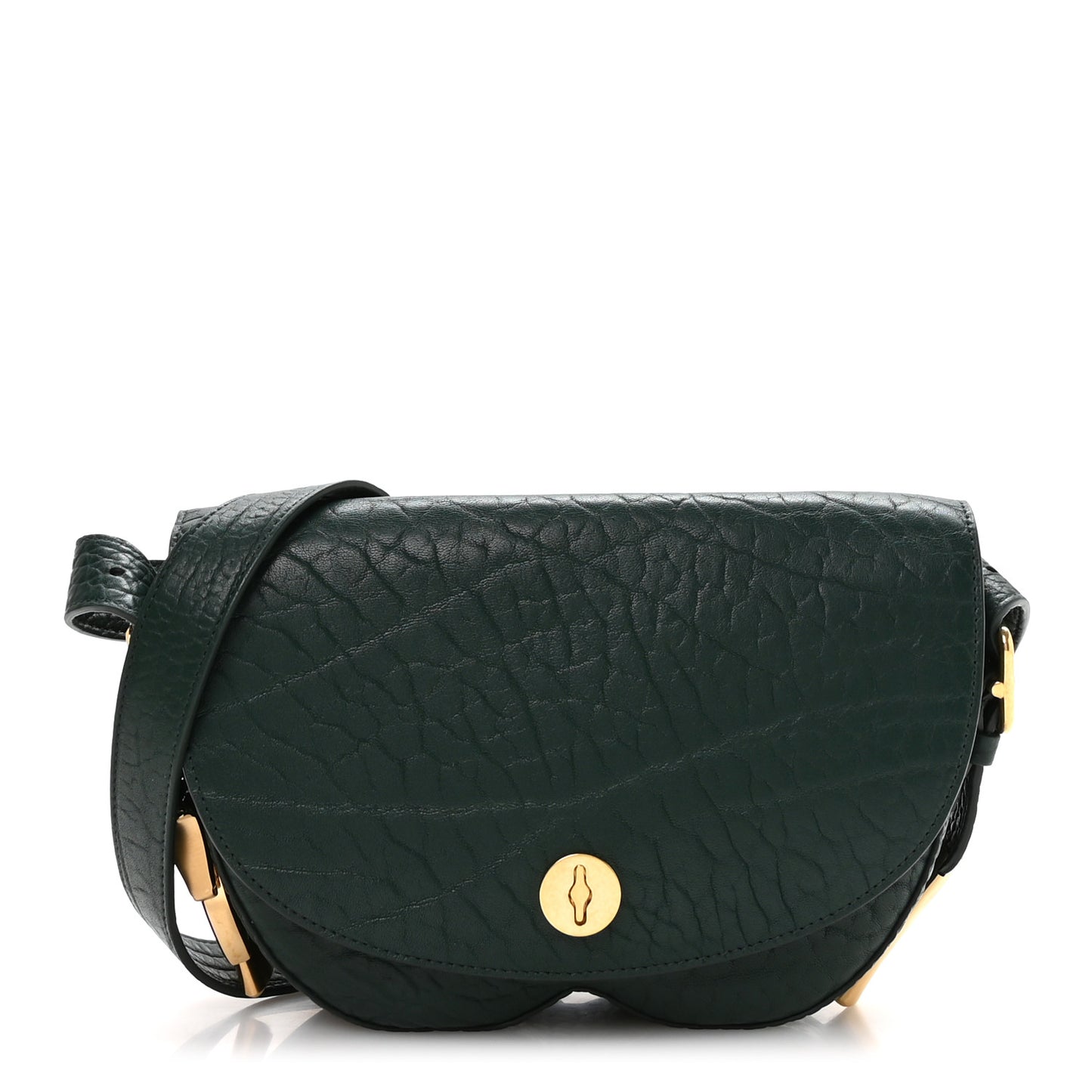 Grain Calfskin Small Chess Satchel Bag Vine