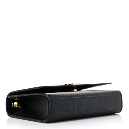 Saint Laurent Grain De Poudre Small Monogram Kate Satchel Black 4 of 9