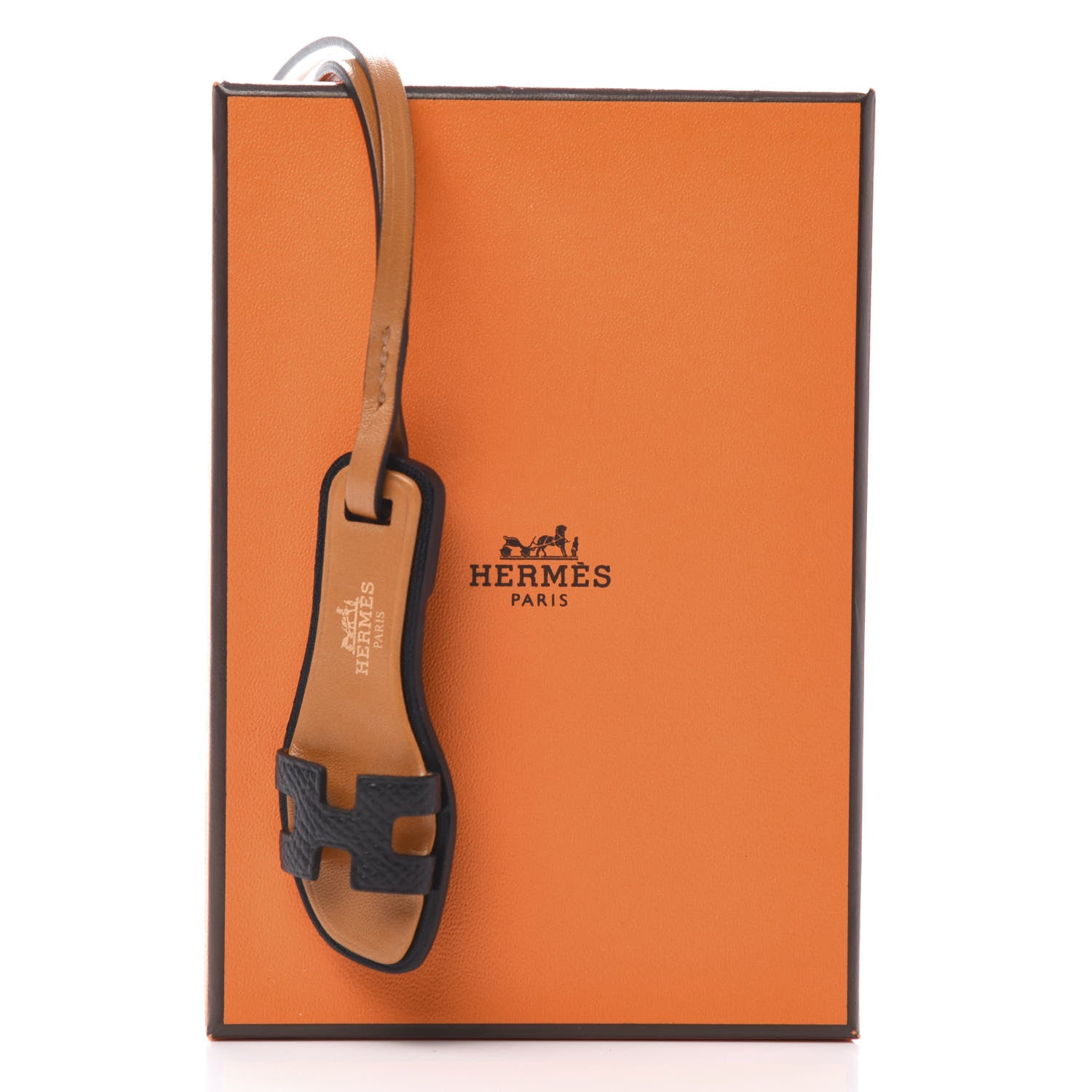 Hermes Epsom Butler Calfskin Hunter Oran Nano Bag Charm Black 4 of 4