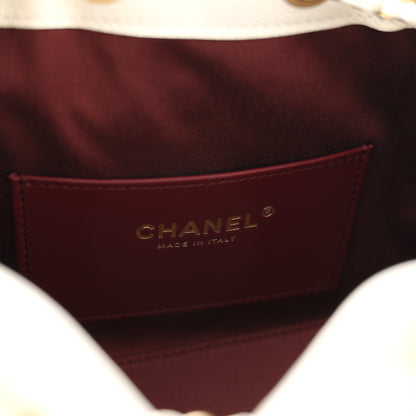 Chanel Caviar Quilted Mini Chanel 25 Handbag White 6 of 10