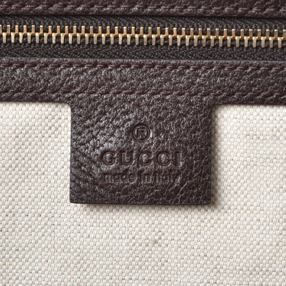 Gucci Monogram Vintage Web Medium Webby Bee Boston Dark Brown 7 of 8