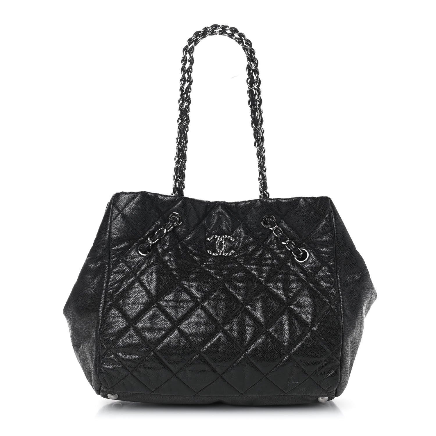 Chanel Soft Caviar Quilted Large Cells Tote Black 1 of 4