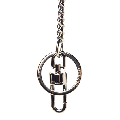 Delvaux Metallic Grained Calfskin Ribbon Brillant Bag Charm Satin Electric 10 of 10