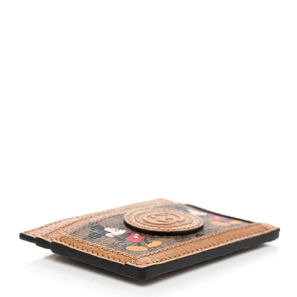 Gucci X DISNEY Mini Vintage GG Supreme Monogram Mickey Mouse Card Holder Beige Vintage Sun Oil 4 of 7