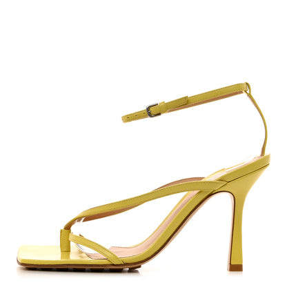 Bottega Veneta Lambskin Stretch Multi Strap 90mm Sandals 37.5 Pear 1 of 8