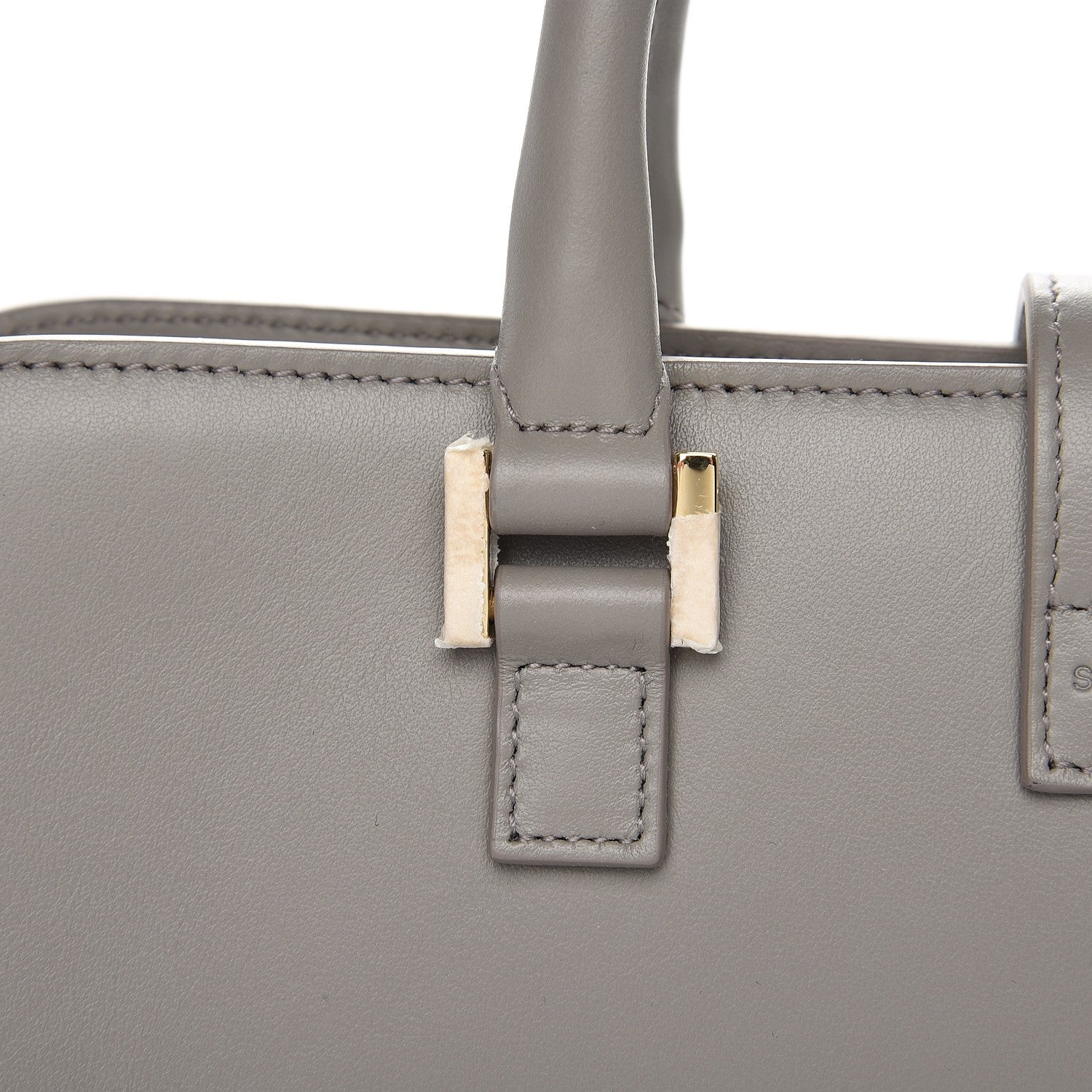 Saint Laurent Calfskin Small Monogram Cabas Fog 10 of 11