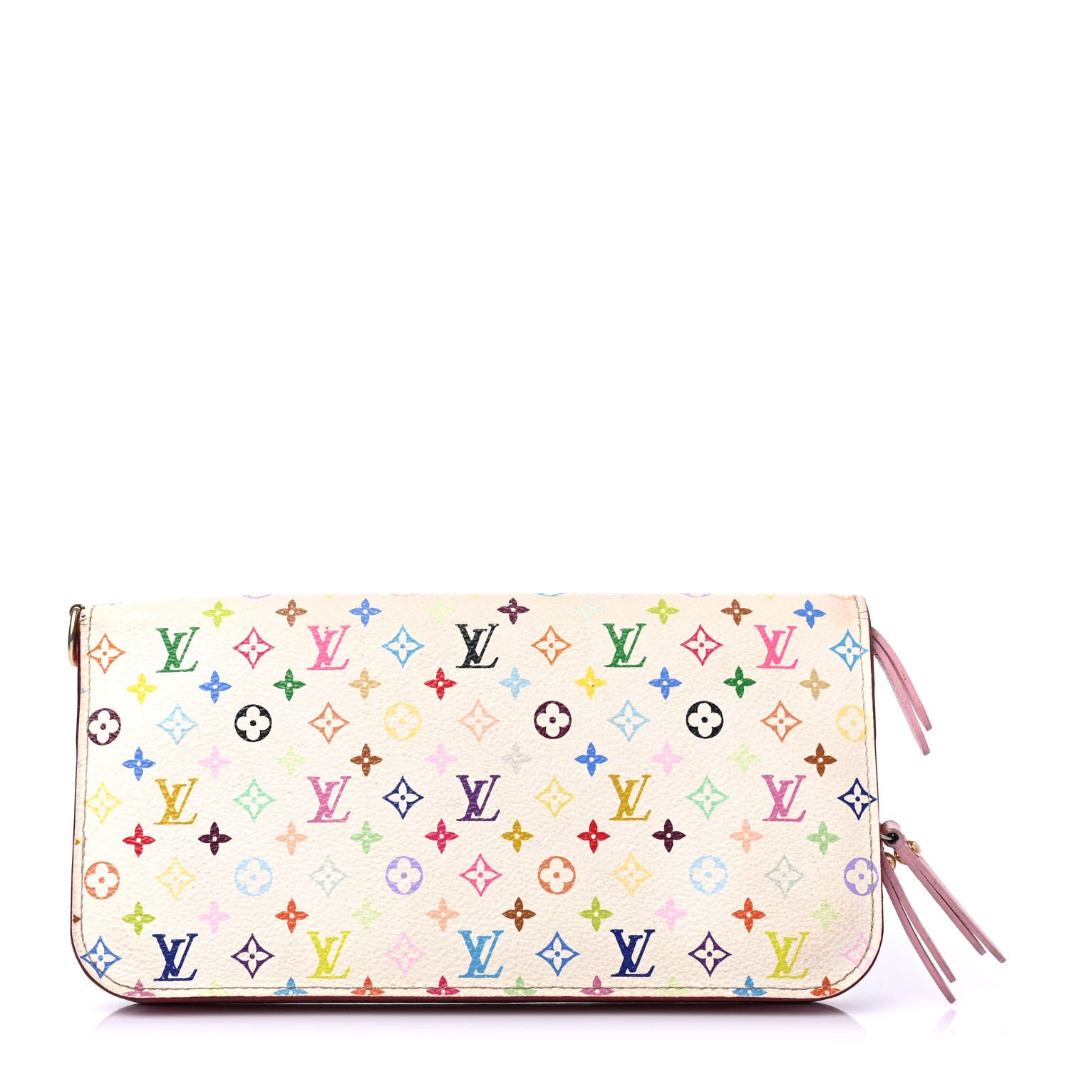 Louis Vuitton Monogram Multicolor Insolite Wallet White Litchi 1 of 4