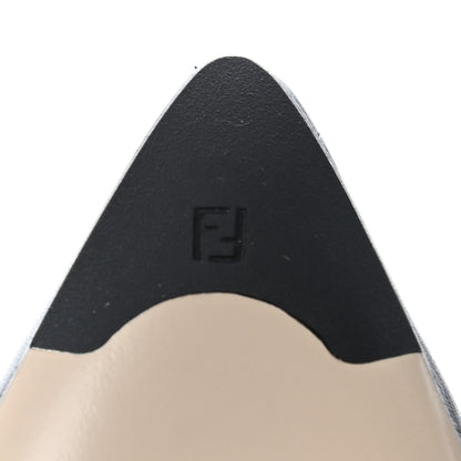 Fendi PVC Calfskin FF Colibri Slingback Ballerina Flats 39.5 Black 9 of 9