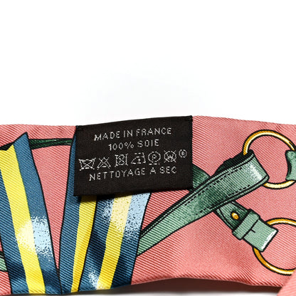 Hermes Silk Jumping Twilly Vieux Rose Petrole 4 of 4