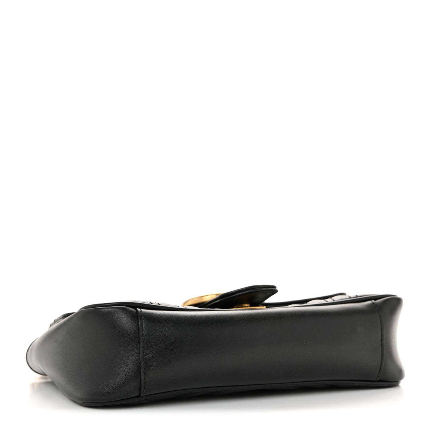 Calfskin Matelasse Mini GG Marmont Shoulder Bag Black