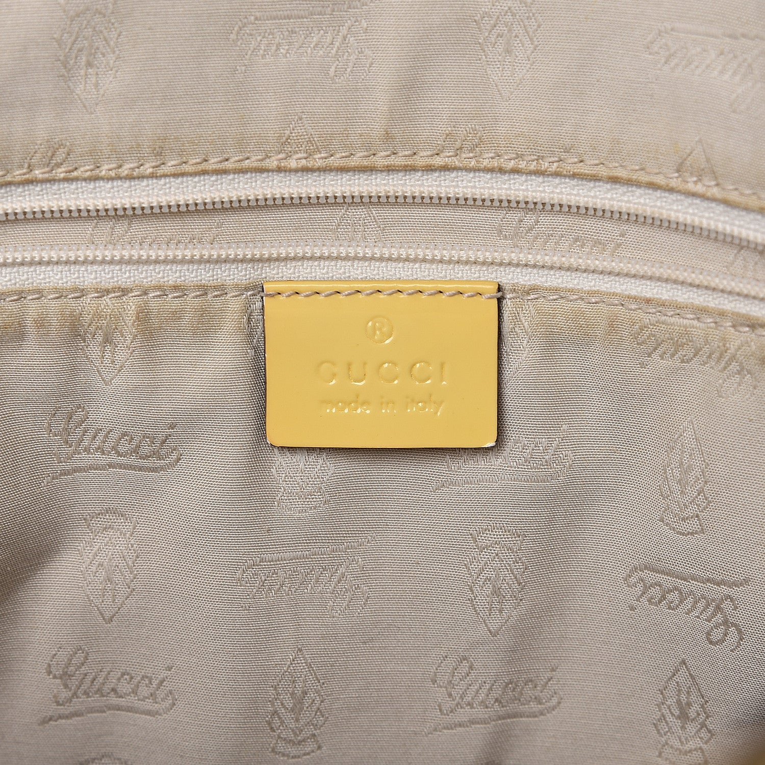 Gucci Monogram Web Medium Jolie Tote Yellow 6 of 14