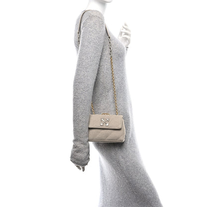 Off-White Linen Diagonal Quilted Jackhammer 17 Shoulder Bag Beige 2 of 12