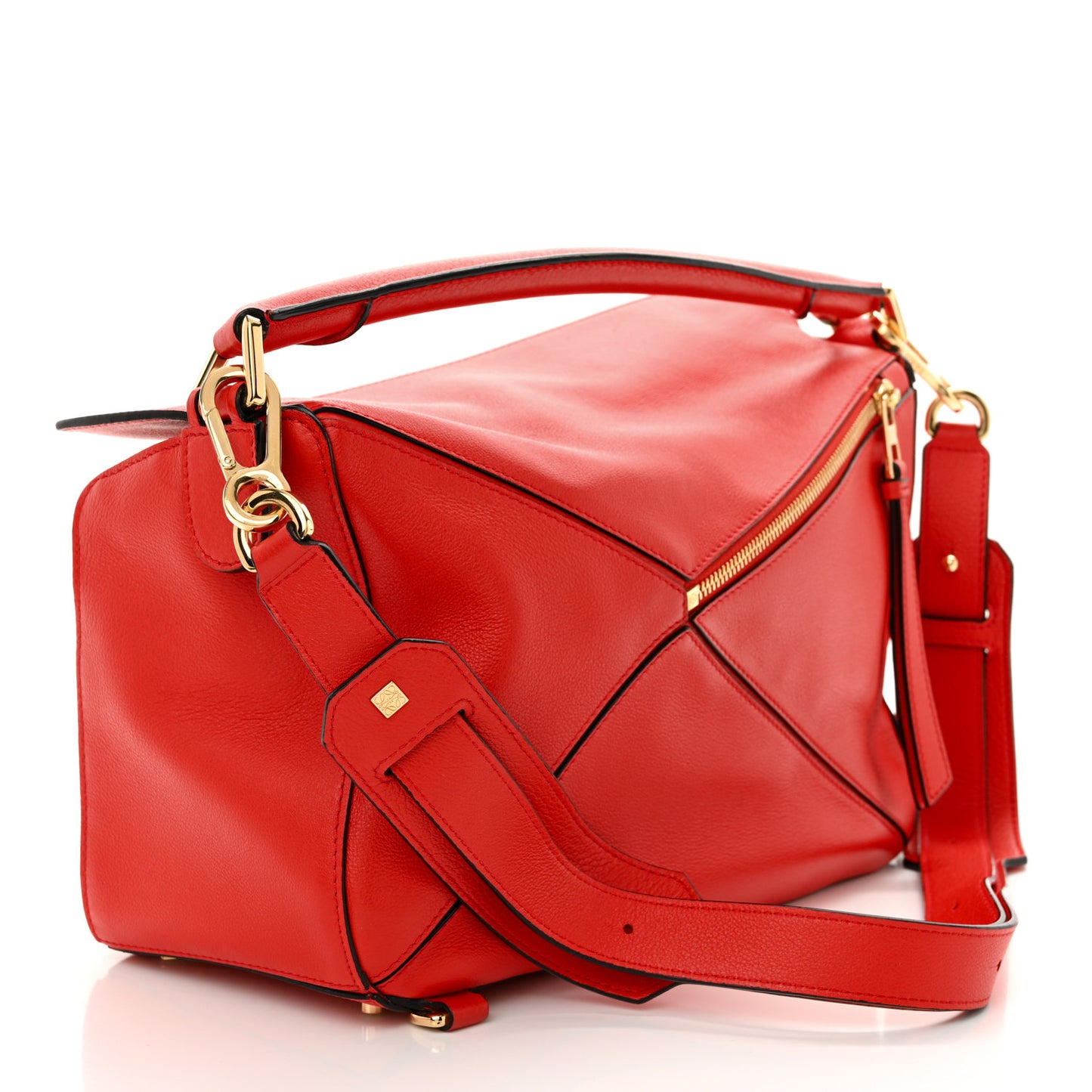 Calfskin Medium Puzzle Bag Primary Red