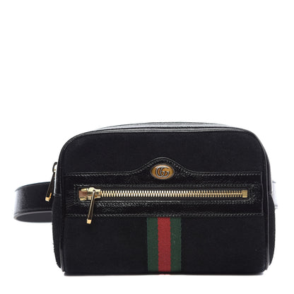 Gucci Suede Small Ophidia Belt Bag 85 34 Black 1 of 9