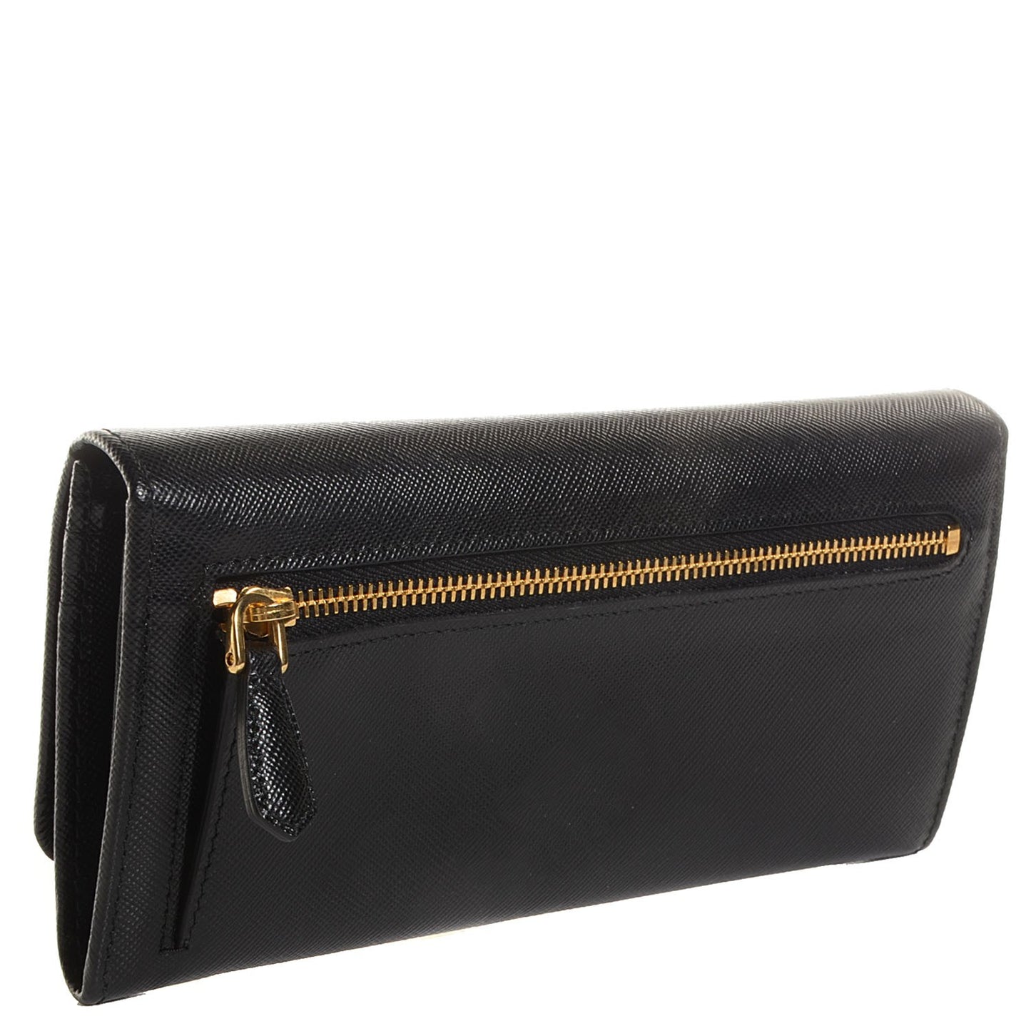 Saffiano Bow Continental Wallet Nero Black