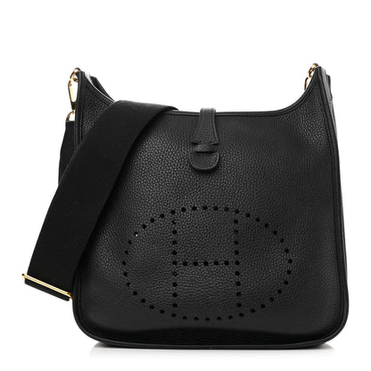 Hermes Taurillon Clemence Evelyne III PM Black 1 of 11