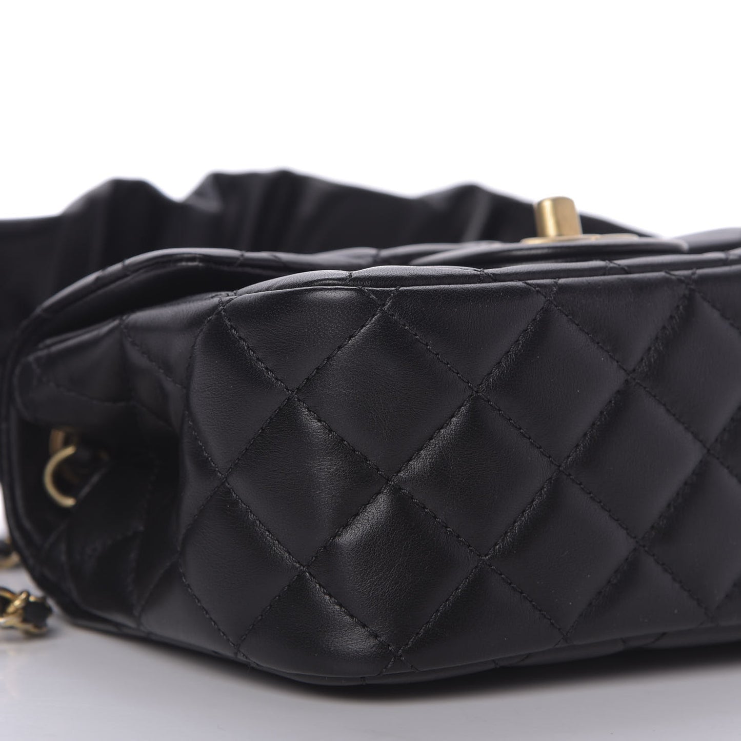 Lambskin Quilted Mini Romance Square Flap Black